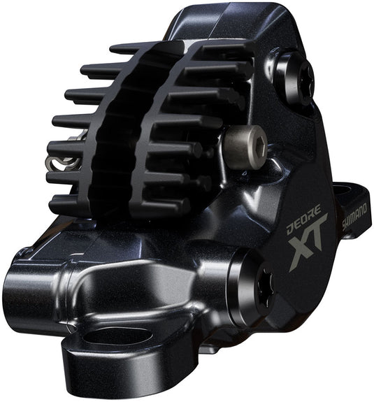 Shimano Deore XT M8200 Disc Brake and Lever - Left/Front, Post Mount, 2-Piston Caliper, SM-BH90-SBM Hose, Fin Metal