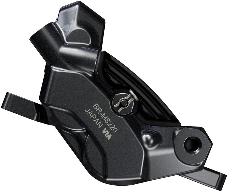 Load image into Gallery viewer, Shimano Deore XT BR-M8220 Disc Brake and BL-M8200 Lever - Right/Rear, Post Mount, 4-Piston Caliper, SM-BH90-SBM Hose,

