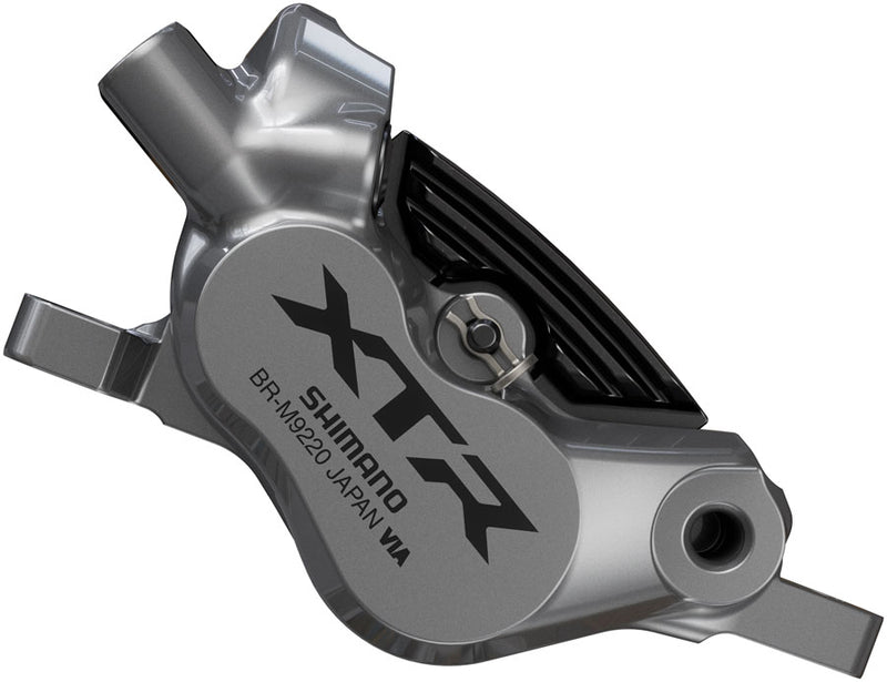 Load image into Gallery viewer, Shimano XTR M9220 Enduro Disc Brake and Lever - Left/Front, Post Mount, 4-Piston Caliper, SM-BH90-SBM Hose, Finned Metal
