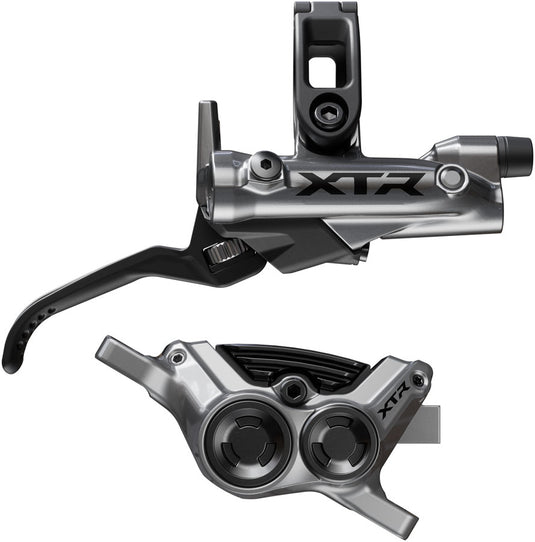 Shimano XTR M9220 Enduro Hydraulic Disc Brake Bundle Left/Front & Right/Rear Post Mount 4-Piston, Metal Finned Calipers