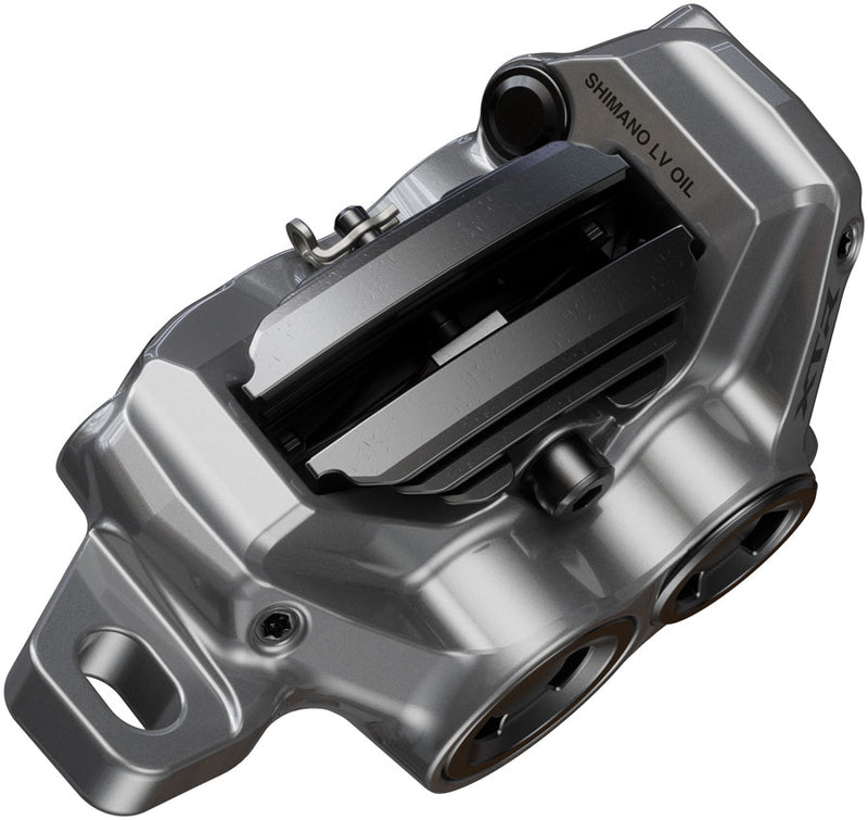 Load image into Gallery viewer, Shimano XTR BR-M9220 Enduro Disc Brake Caliper - Front or Rear, Post Mount, 4-Piston, Includes P04C-MF Finned Metal Pads
