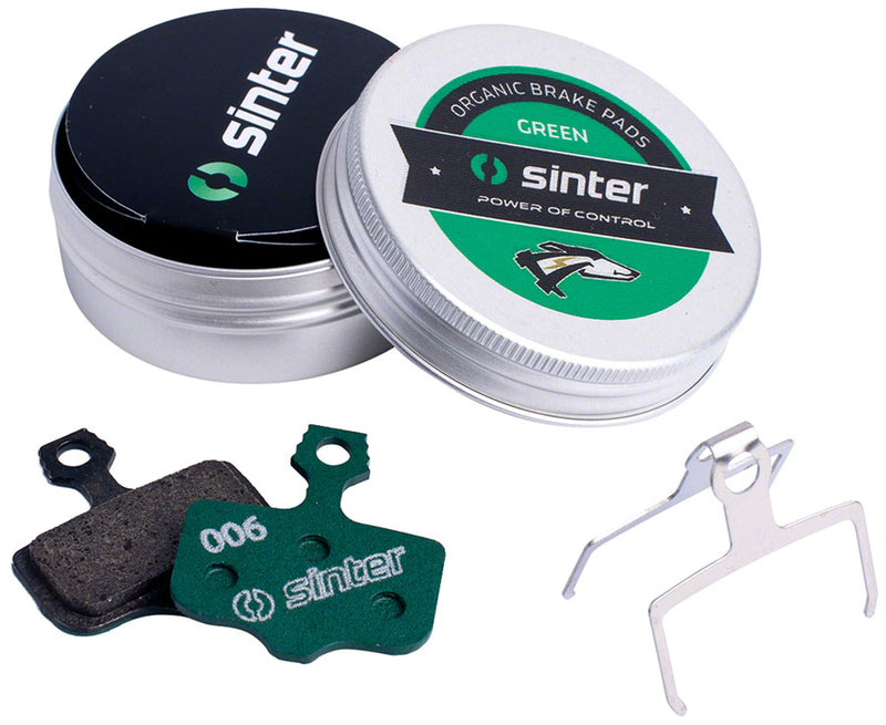 Load image into Gallery viewer, Sinter Green S2032 Organic Disc Brake Pads Bundle for Avid/SRAM High-Performance, Organic Compound, Euro-Designed, MTB &amp; DH Replacement
