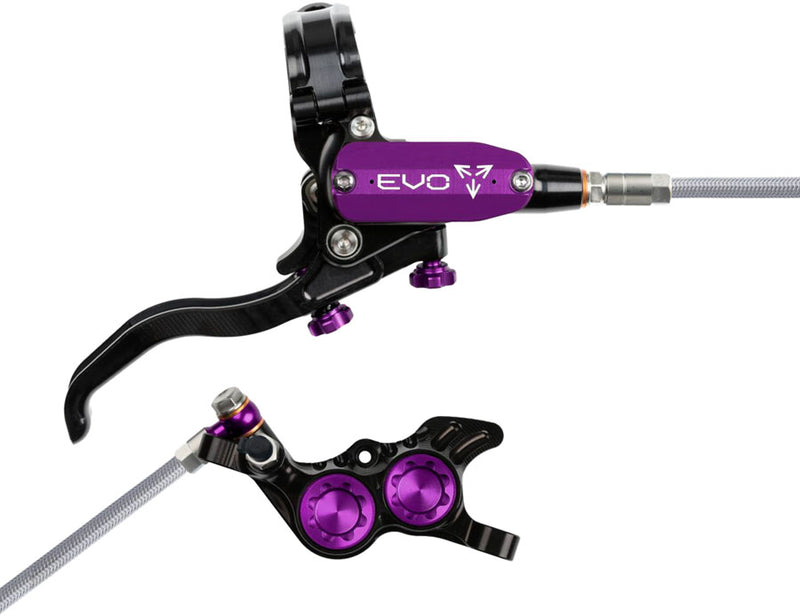 Load image into Gallery viewer, Hope EVO GR4 4-Piston Hydraulic Disc Brake Set - Left &amp; Right Post Mount, Brake Levers, Organic Pads
