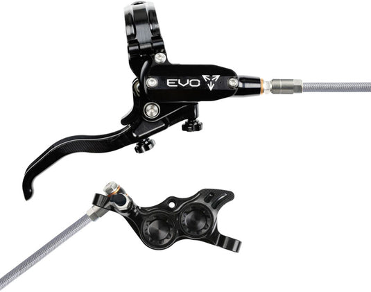 Hope EVO TR4 Hydraulic Disc Brake Set - 4-Piston, Post Mount, Right & Left Levers, Black