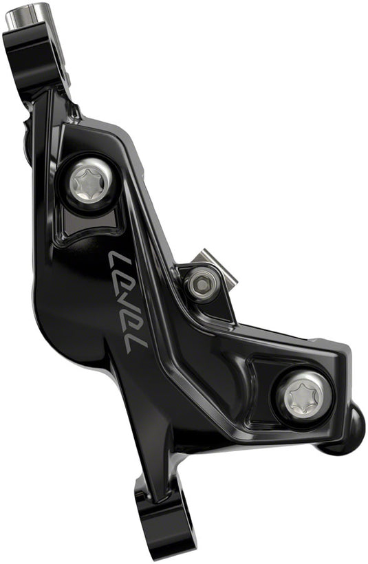 SRAM Level Silver Stealth Disc Brake and Lever - Front, Post Mount, 4-Piston, Aluminum Lever, SS Hardware, Black, C1
