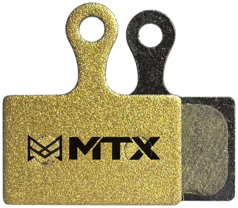 Load image into Gallery viewer, MTX Gold Label HD Ceramic/Kevlar Disc Brake Pads for Shimano Road XTR 9100 / GRX / Dura-Ace 2-Piston
