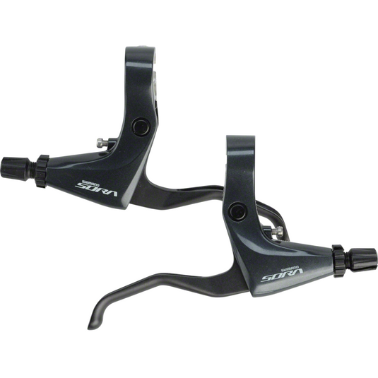 Shimano Sora BL-R3000 Flat Bar Road Brake Levers Set Compatible with Cantilever & Disc Brakes, Black