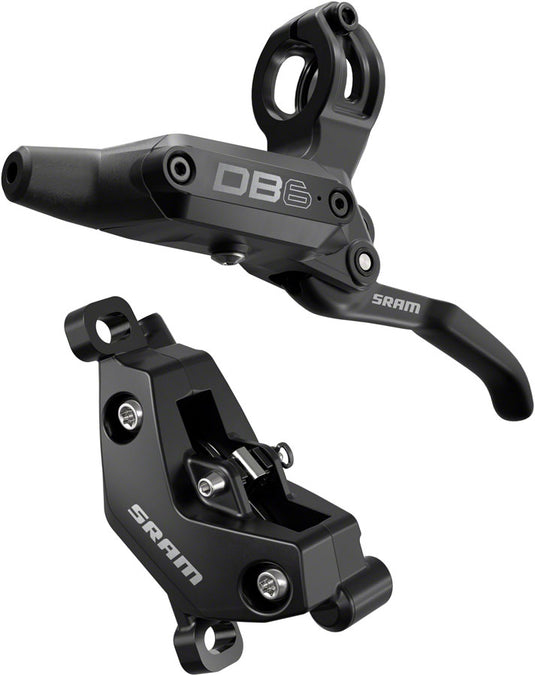 SRAM DB6 Disc Brake and Lever Bundle - Hydraulic 4-Piston, Post Mount, Aluminum, Diffusion Black