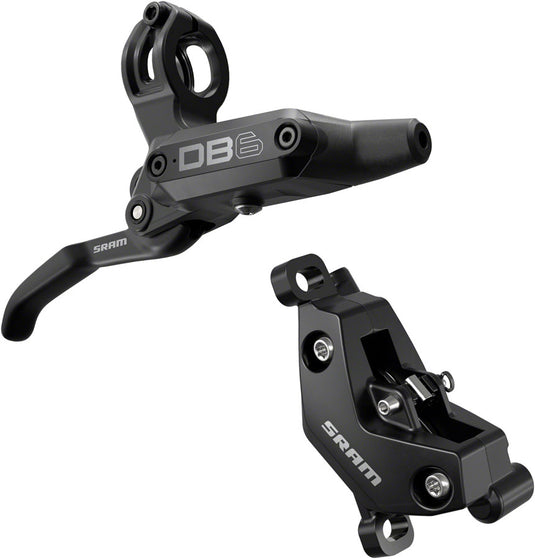 SRAM DB6 Disc Brake and Lever Bundle - Hydraulic 4-Piston, Post Mount, Aluminum, Diffusion Black