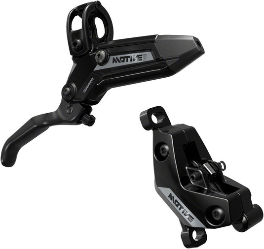 SRAM Motive Silver Hydraulic Disc Brake Front & Rear Kit | 4-Piston Aluminum Calipers, Post Mount, 950/2000mm Hose, Black