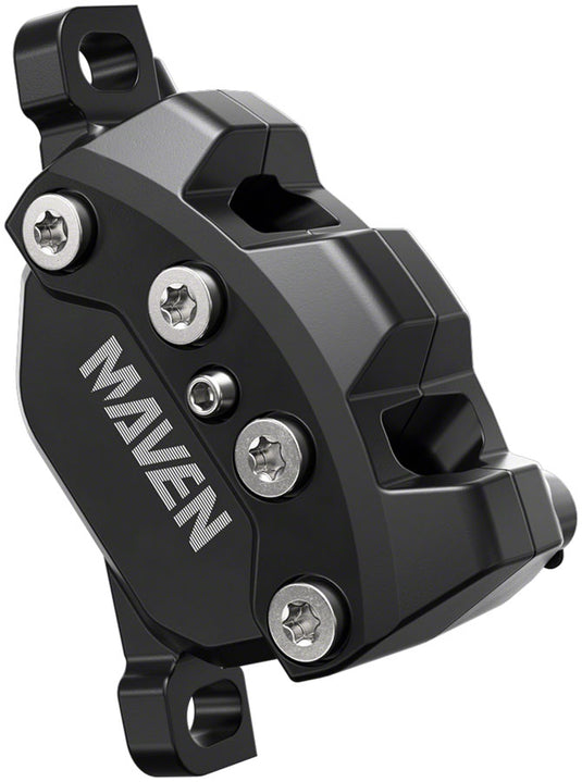 SRAM Maven Base 4-Piston Disc Brake Caliper Assembly - Front/Rear, Post Mount, Black, Hydraulic, High-Performance Mountain Bike Brakes