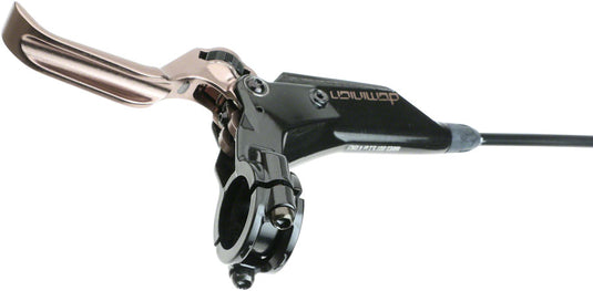 Hayes Dominion A4 Disc Brake and Lever - Front or Rear, Hydraulic, Post Mount, 1800mm Hose, Black/Bronze