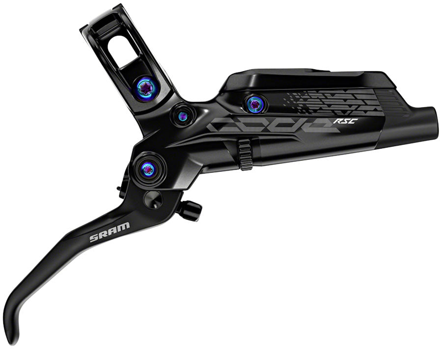 SRAM Code RSC Disc Brake and Lever - Rear, Hydraulic, Post Mount, Black with Rainbow Hardware, A1