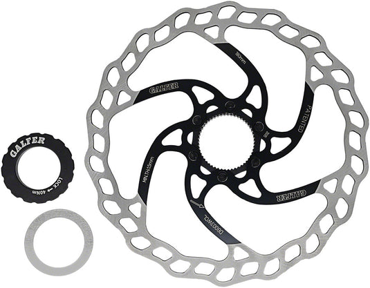 Galfer MTB Disc Brake Rotor 180mm Centerlock 1.8mm Wave High Carbon Stainless Steel (2-Pack)