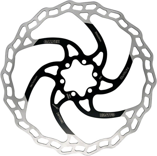 Galfer 203mm 6-Bolt High Carbon Stainless Steel Bicycle Brake Rotor 2 Pack, Black/Silver, Lightweight, Heat & Corrosion Resistant