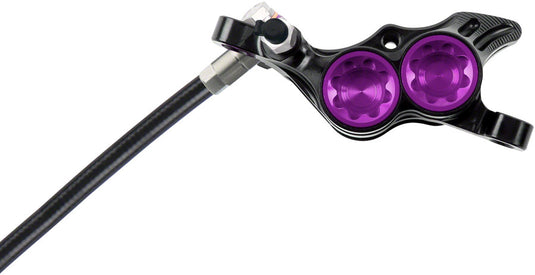 Hope Tech 4 E4 Disc Brake and Lever Set - Front, Hydraulic, Post Mount, Purple