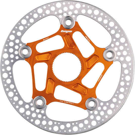 Pack of 2 Hope RX Disc Rotor - 160mm, Center-Lock, Orange