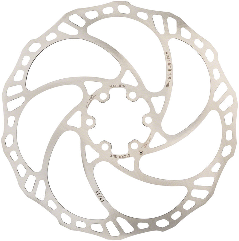 Load image into Gallery viewer, Pack of 2 Magura Storm SL.2 Rotor 180mm 6-Bolt Steel One Piece Disc Brake Rotor
