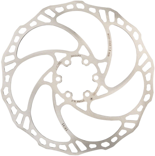 Pack of 2 Magura Storm SL.2 Rotor 180mm 6-Bolt Steel One Piece Disc Brake Rotor