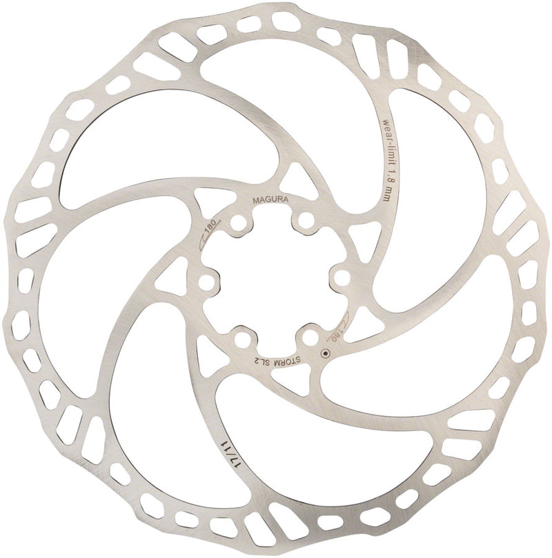 Load image into Gallery viewer, Pack of 2 Magura Storm SL.2 Rotor 180mm 6-Bolt Steel One Piece Disc Brake Rotor
