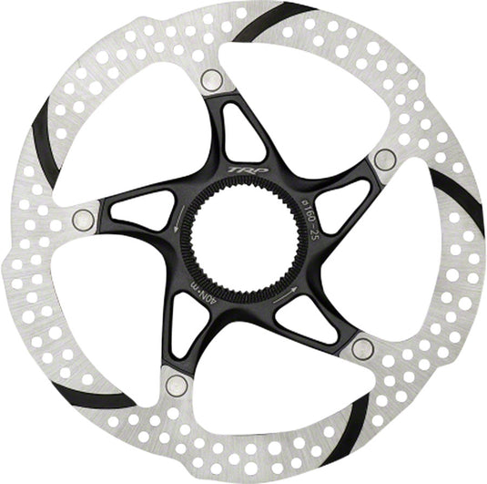 Pack of 2 TRP-25 Disc Brake Rotor - 160mm, Center Lock, 1.8mm, Silver/Black