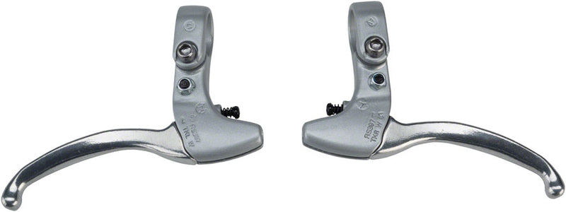 Load image into Gallery viewer, Tektro CL332RS 3-Finger Alloy Linear Long Pull Brake Lever Pair Set Silver
