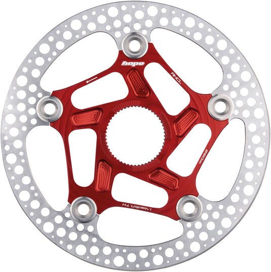 Pack of 2 Hope RX Disc Rotor - 160mm, Center-Lock, Red
