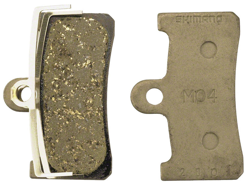 Load image into Gallery viewer, Shimano M04-RX Resin Disc Brake Pads &amp; Spring Set for XT M755 Calipers Quiet, Durable, All-Condition Braking
