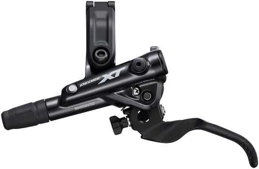 Shimano Deore XT BL-M8100/BR-M8120 Disc Brake and Lever - Front, Hydraulic, Post Mount, 4-Piston, Finned Pads, I-SPEC EV