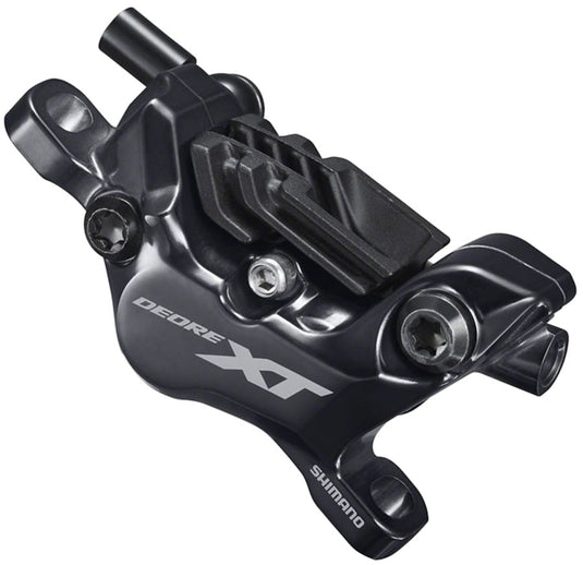 Shimano Deore XT BL-M8100/BR-M8120 Disc Brake and Lever - Front, Hydraulic, Post Mount, 4-Piston, Finned Pads, I-SPEC EV
