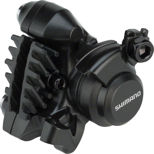 Shimano BR-RS305 Flat-Mount Disc Brake Calipers with Resin Pads Front & Rear, Drop/Flat-Bar Compatible, Black