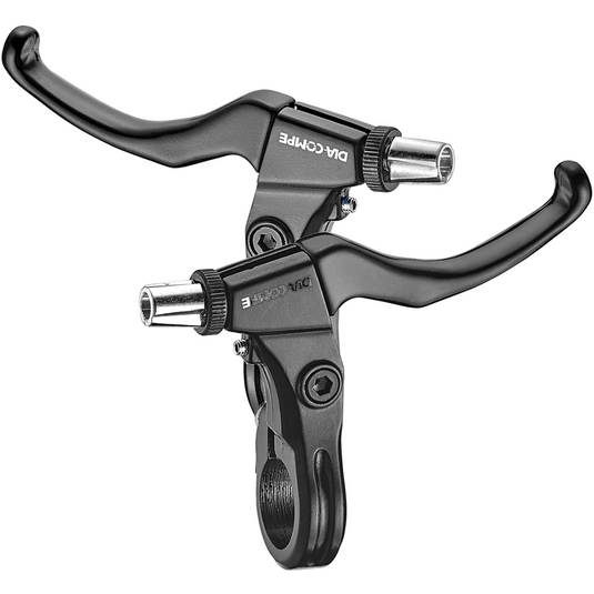 Diatech MX-110N Two-Finger Forged Aluminum Brake Levers Black, Lightweight, Long Pull, for MTB & Road Bikes