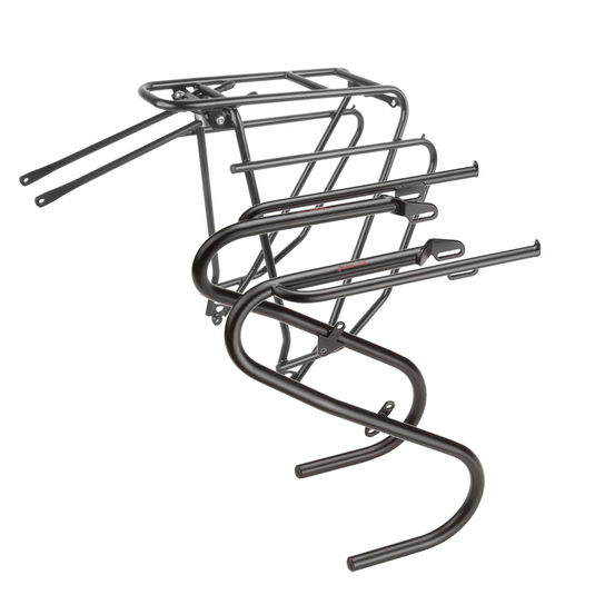 Premium Tubus Lowrider Front & Logo Evo Rear Bike Rack Bundle Durable Aluminum, Touring & Commuter Compatible