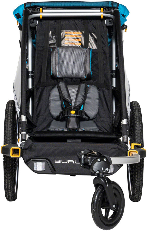 Load image into Gallery viewer, Burley D'Lite X Child Trailer - Single, Aqua, w/ Suspension + Reclining Seat
