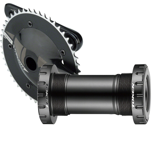 Token BB386BSA Carbon Steel Threaded Bottom Bracket & Vision Track 165mm Single Speed Crankset 386 EVO