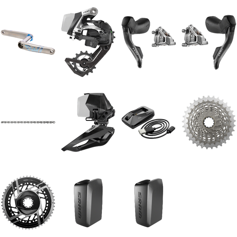 Load image into Gallery viewer, Ultimate All-Road &amp; High-Performance SRAM eTap AXS Bike Component Bundle with Titanium Crankset, Hydraulics, and 12-Speed Drivetrain
