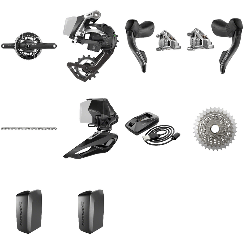 Load image into Gallery viewer, SRAM Red AXS 12-Speed Carbon Power Meter Crankset, Derailleurs &amp; Hydraulic Disc Brake Bundle
