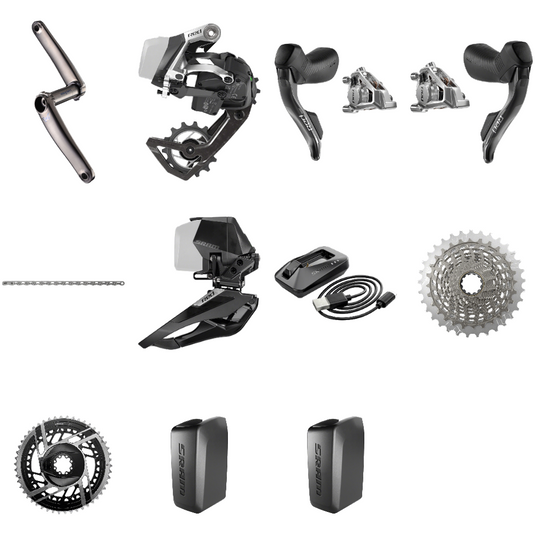 High-Performance Titanium & Carbon SRAM AXS MTB & Gravel Components Bundle with Electronic Shifting