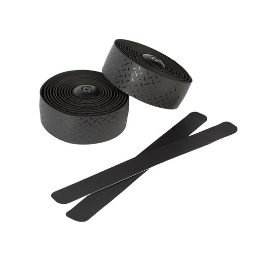 Burgh Classic Bar Tape, Checkerplate Stealth, Black