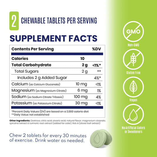 SaltStick FastChews, Green Apple, 60/Count