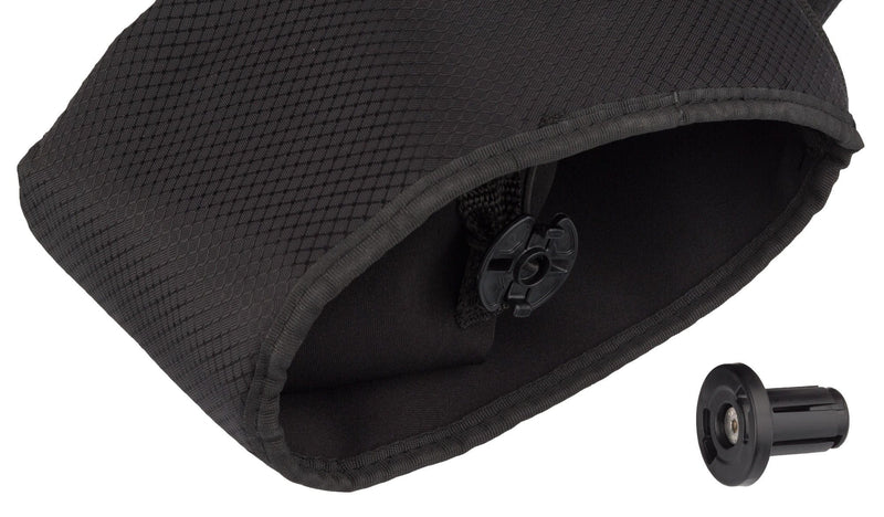 Load image into Gallery viewer, Wolf Tooth Components Pogie Bar Plug - Durable Black Replacement Bar Cap for Singletrack Pogie Handlebar Mount with Quick-Release Quarter Turn System for Easy Installation and Removal
