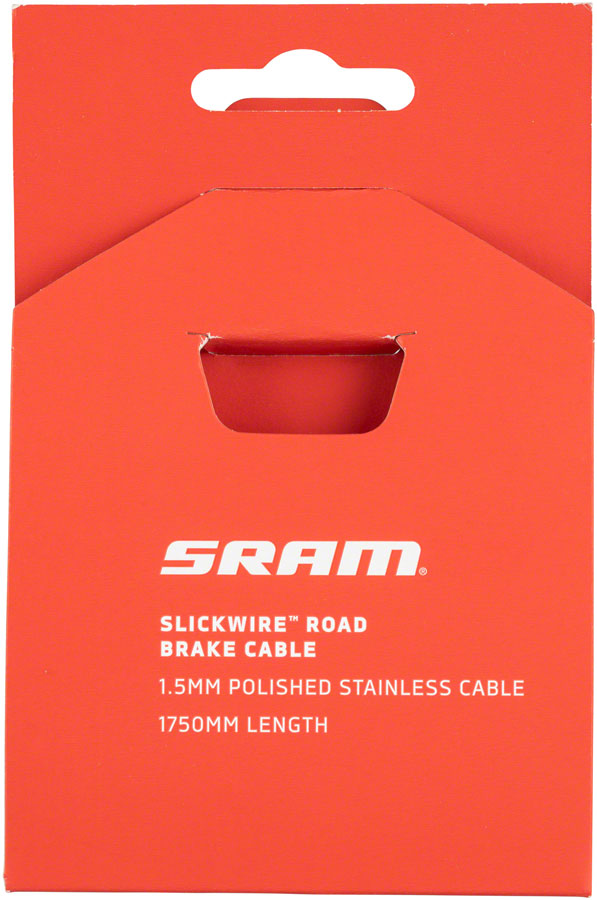 Load image into Gallery viewer, SRAM SlickWire Brake Cable - Road, 1.5mm, 1750mm Length, Silver
