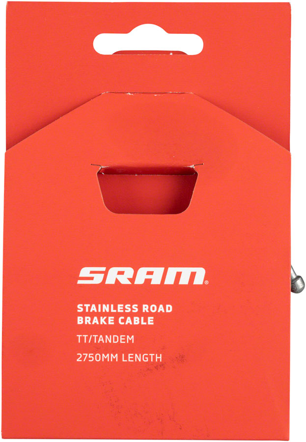 Load image into Gallery viewer, SRAM Stainless Steel Brake Cable - Road, 2750mm Length, Silver, For TT/Tandem
