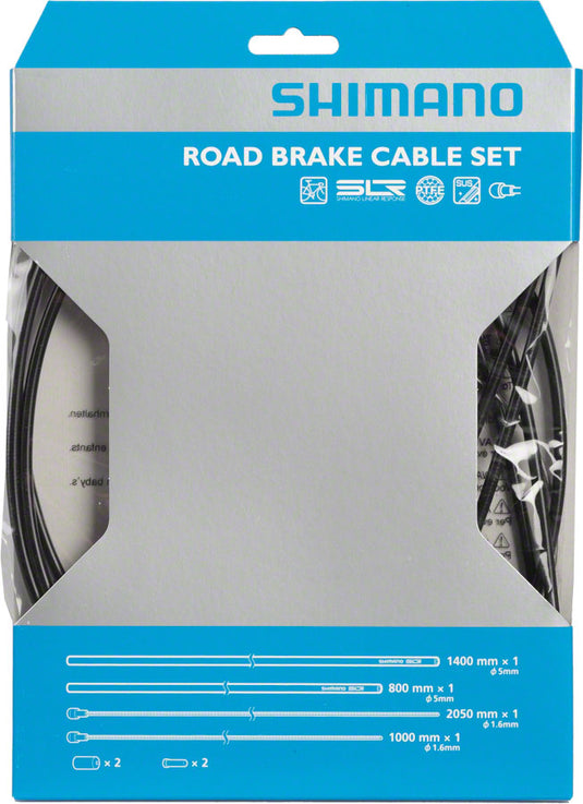 Shimano Road PTFE Brake Cable and Housing Set Coated Slick Cables Less Friction