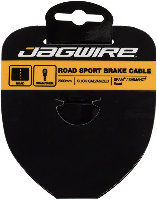 2 Pack Jagwire Sport Brake Cable 1.5x2000mm Slick Galvanized SRAM/Shimano Road