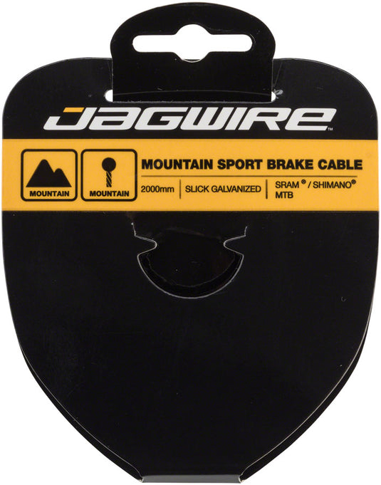 Pack of 2 Jagwire Sport Brake Cable 1.5x2000mm Slick Galvanized SRAM/Shimano MTB