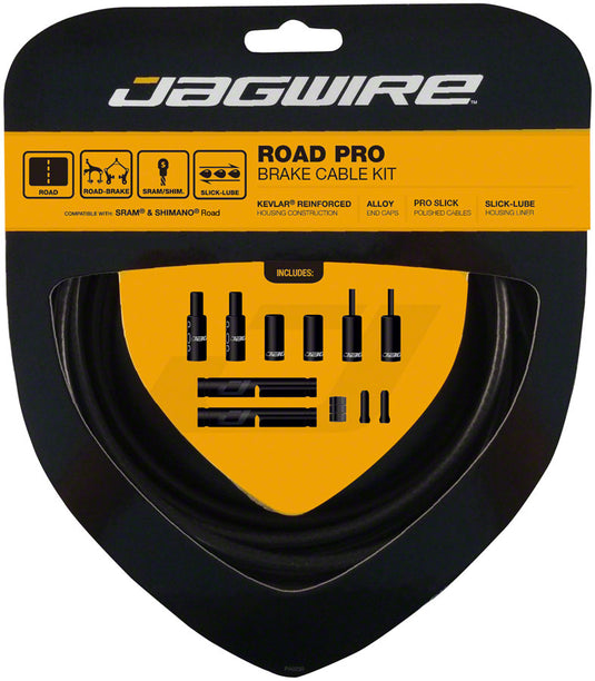 Jagwire Pro Cycling Cable Bundle - Stealth Black Road & Mountain SRAM/Shimano Brake & Shift Kit