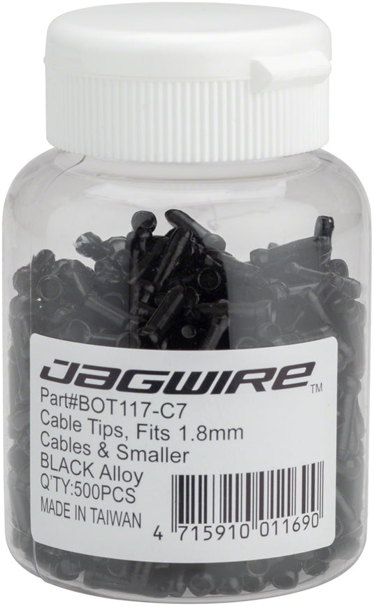 Jagwire Black Cable End Crimps Bundle 1.2mm & 1.8mm Tidy, Durable, High-Performance Cable Tips