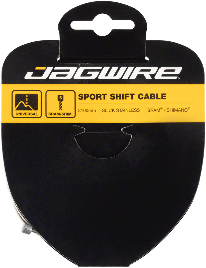 Load image into Gallery viewer, Pack of 2 Jagwire Sport Shift Cable 1.1x 3100mm, Stainless, SRAM/Shimano Tandem
