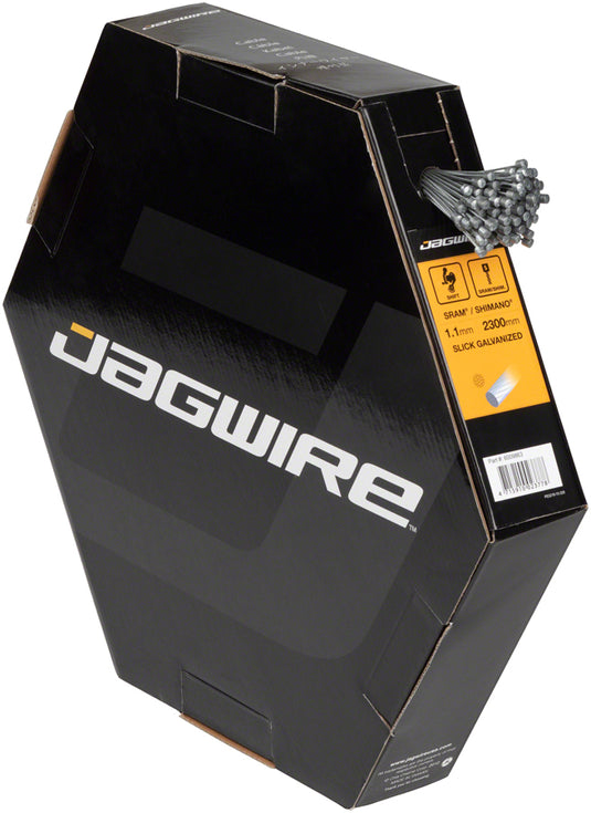 Jagwire Cycling Gear Bundle: 4mm Slick-Lube Derailleur Housing & 2300mm Galvanized Shift Cables for Smooth Gear Shifting